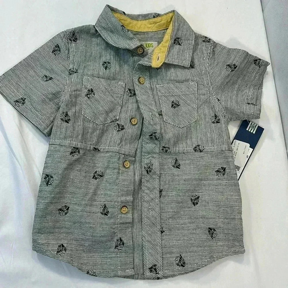 Genuine Kids by OshKosh Collared Button-up Boys Shirt Size 2T - Picture 1 of 3
